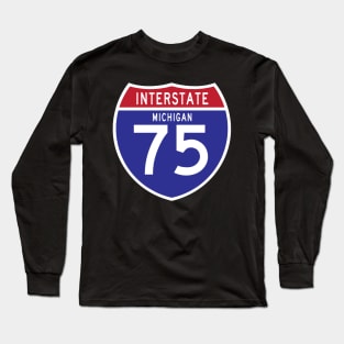 I75 Michigan - 2-sided Long Sleeve T-Shirt